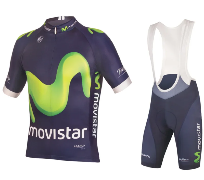 Movistar 2018 برو فريق الدراجات جيرسي سراويل البيك القصيرة مجموعة MTB روبا Ciclismo رجل الصيف ركوب الدراجات مايوه ارتداء 9D سادة