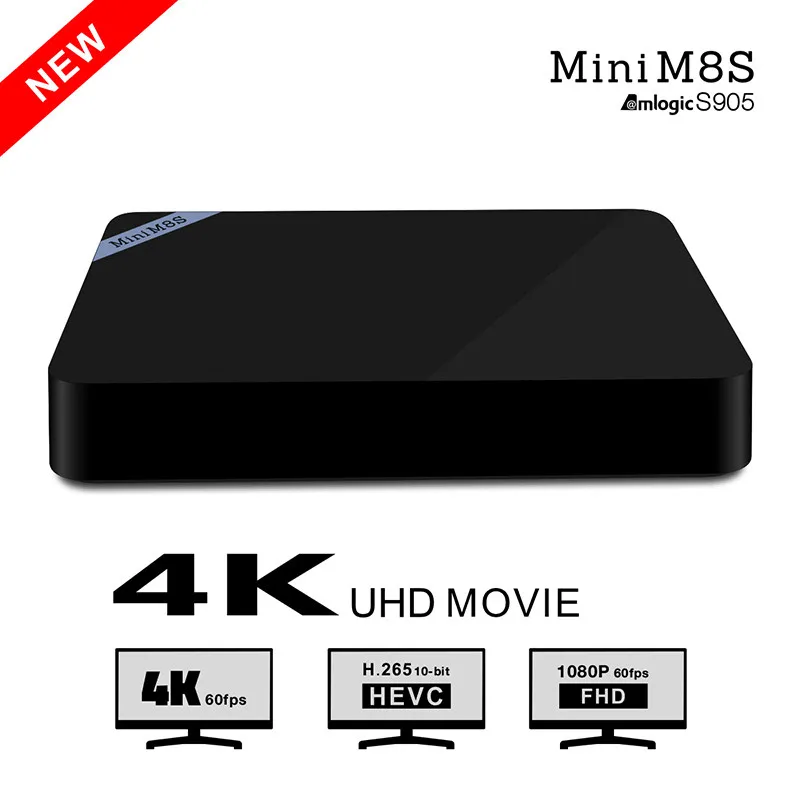 1 шт. МИНИ M8S 2 ГБ 8 s905 Amlogic Android 5.1 Quad ядро поддержка 4 К H.265 BT 4.0 100 Мбит/С LAN 2.4 Г wi fi