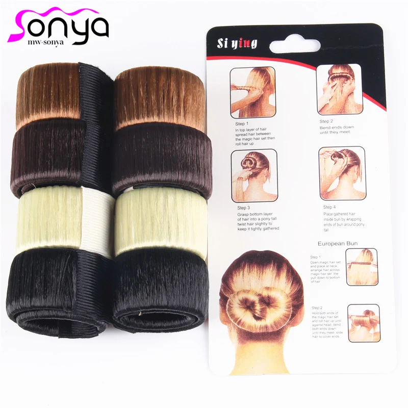 New Novelty Hair Band Hairgrip Magic Ponytail Hair Device European Bun 4F4001in Hair Jewelry