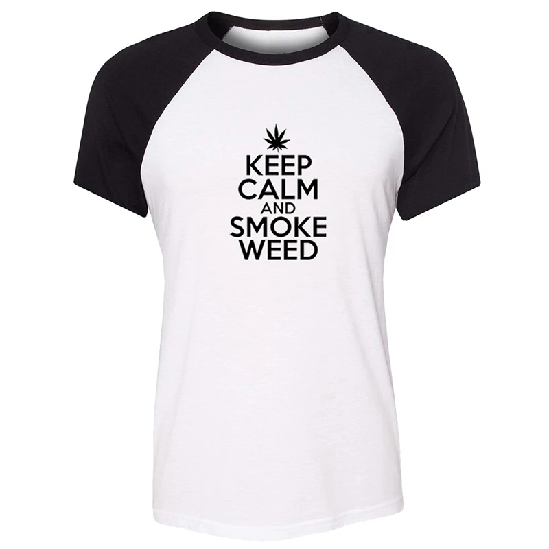 Женская футболка с принтом KEEP CALM AND SMOKE WEED I'm not special just a limited edition желто серый