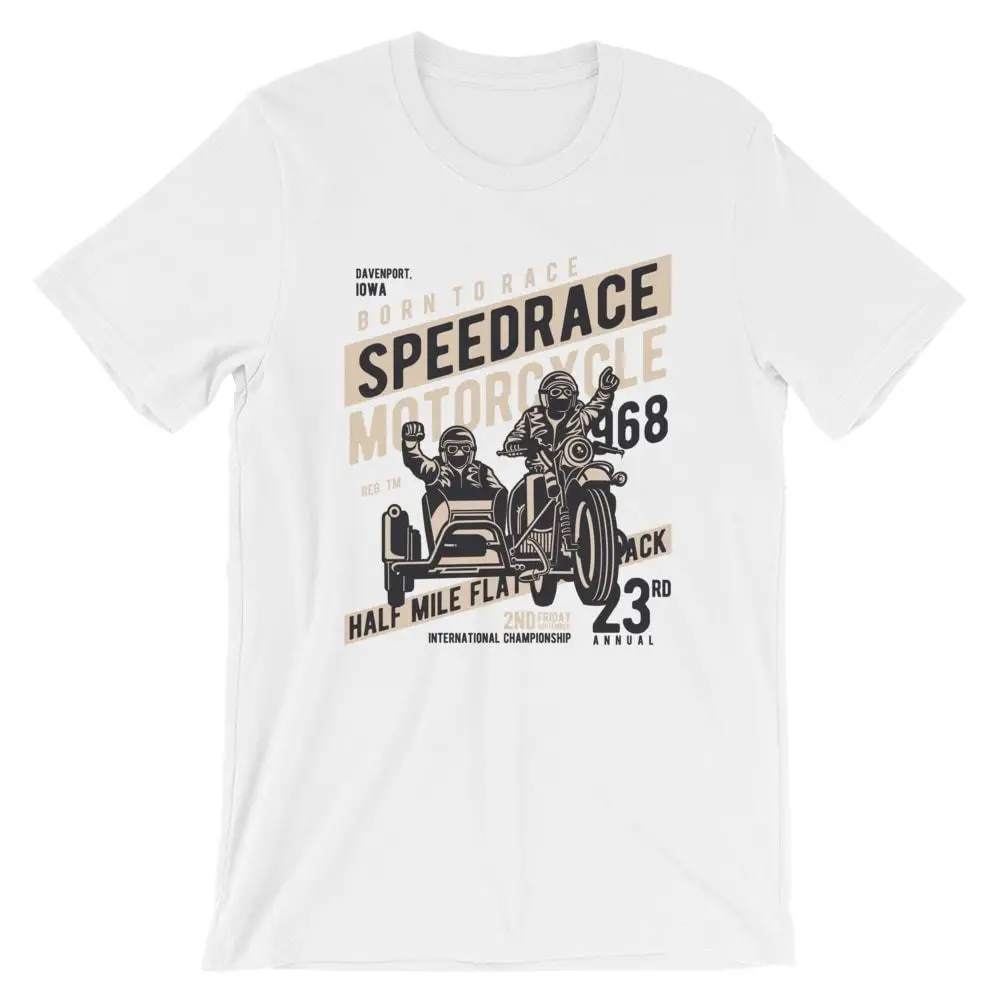 Speed Race T-Shirt. Biker Motorcycle Sidecar 100% Cotton Premium 2019 New Brand High Quality for Man Better Crazy T Shirts |