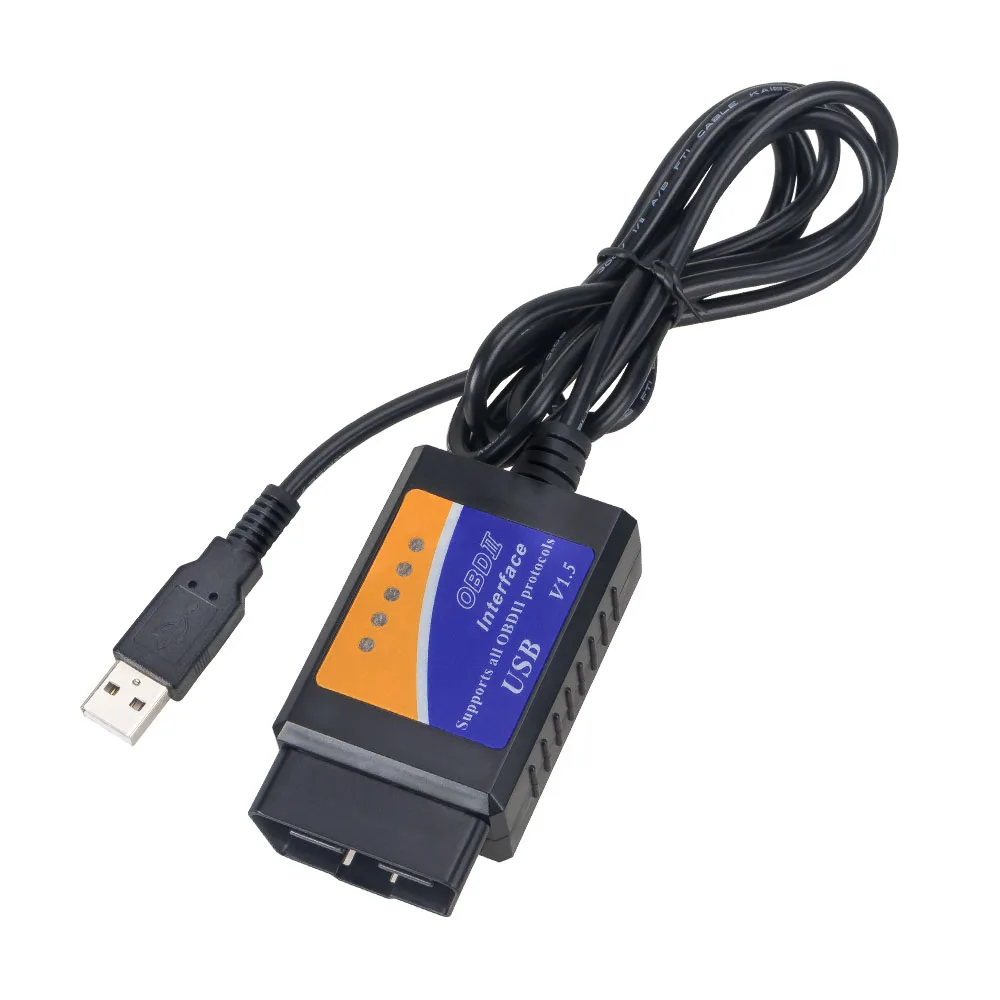 Высокое качество ELM327 USB интерфейс с PIC18F25K80 OBD2 автомобильный сканер для считывания кода V1.5 OBDII elm327 usb диагностический инструмент