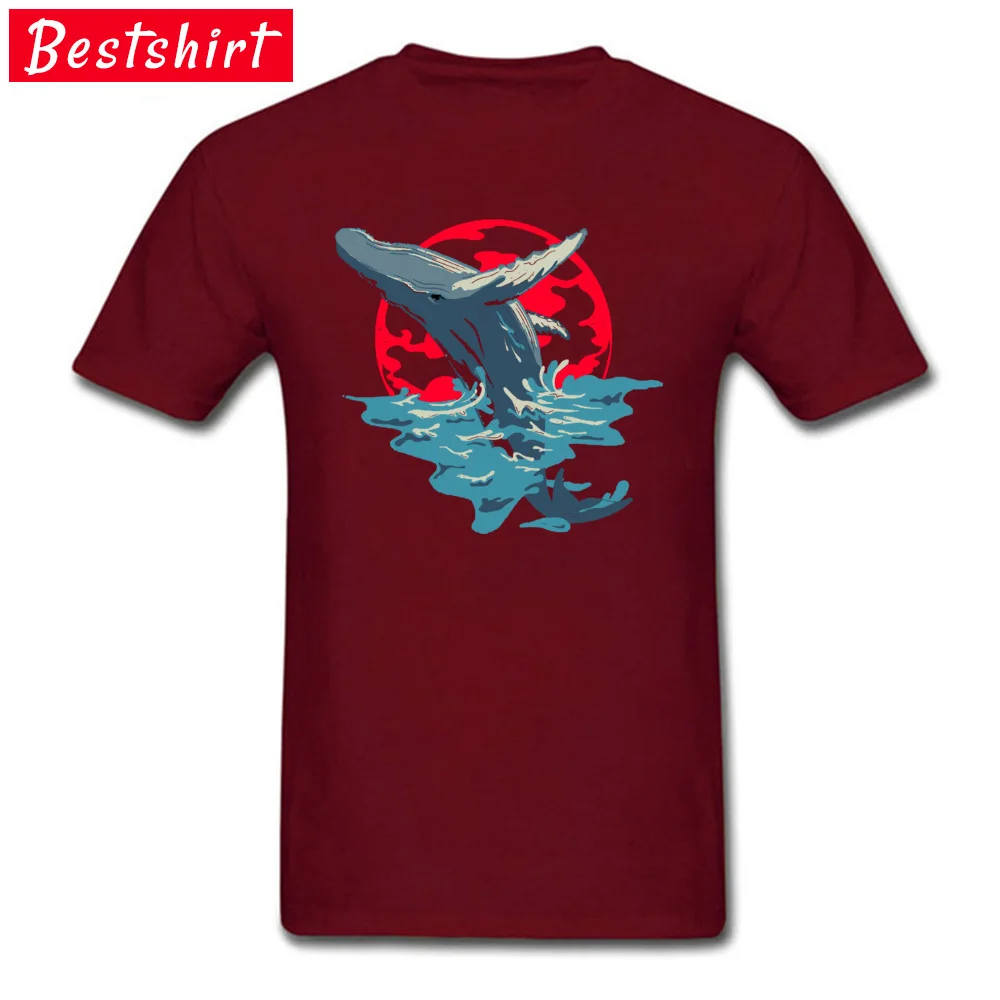 Humpback-Whale- Classic T-shirts for Men Pure Cotton Summer/Fall Tops Shirts Design Tops Shirt Short Sleeve Funny Crew Neck Humpback-Whale- maroon