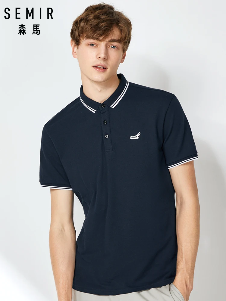 SEMIR Polo рубашка мужская летняя с отворотом повседневная коротким рукавом 2019 новая