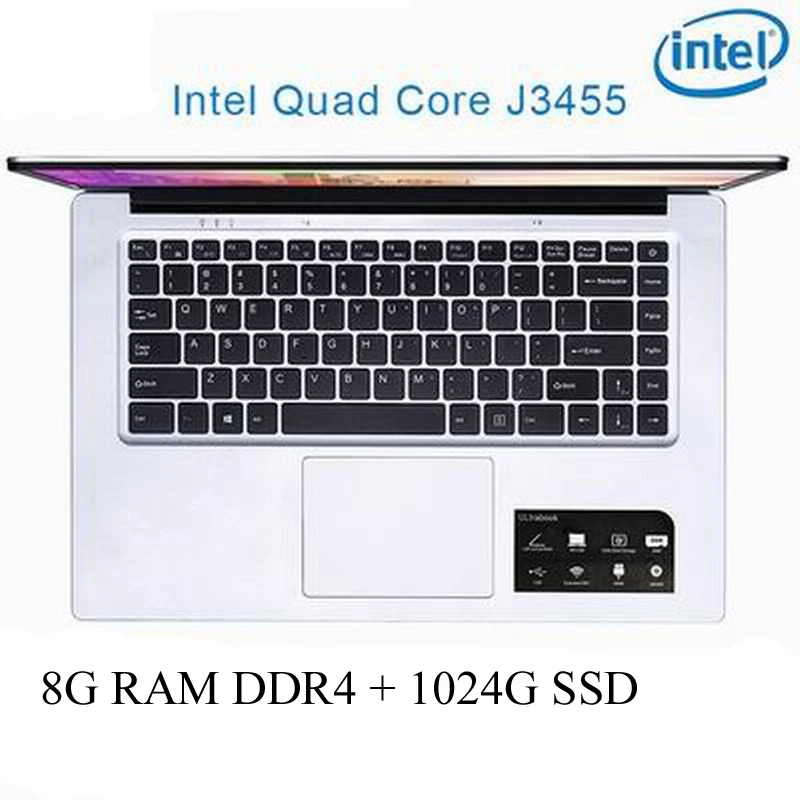 

P2-3 8G RAM 1024G SSD Intel Celeron J3455 Gaming laptop notebook computer keyboard and OS language available for choose