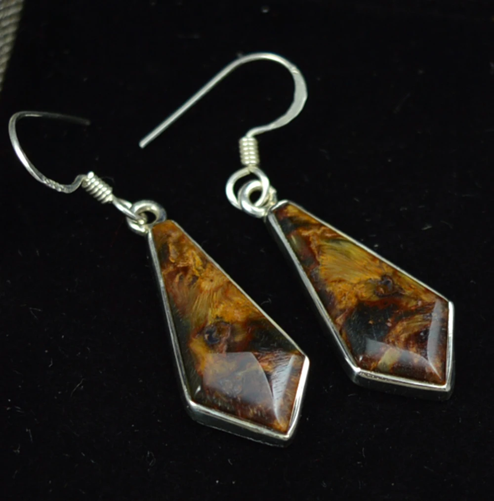 

Lovegem Genuine Pietersite Earrings 925 Sterling Silver, 41 mm, AE2425