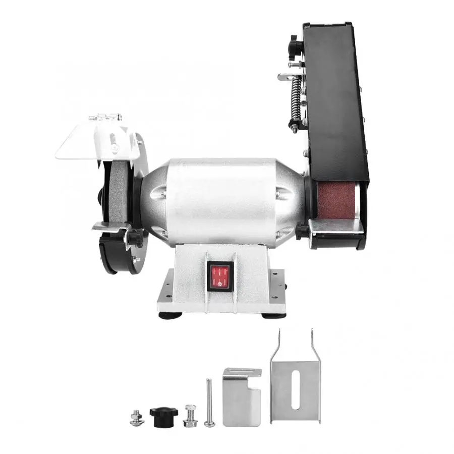 

Bench Grinder Angle Grinder 250W Bench Grinder & Belt Sander Combination Grinding Sanding Machine US Plug 110V Tools