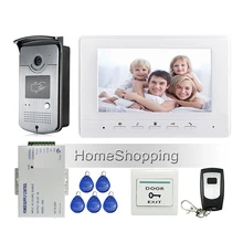 Envío Libre A Estrenar 7 “Pantalla a Color de Vídeo Teléfono de Puerta de Intercomunicación Sistema + Lector de RFID Puerta de Intercomunicación Noche Vison Cámara + Remote