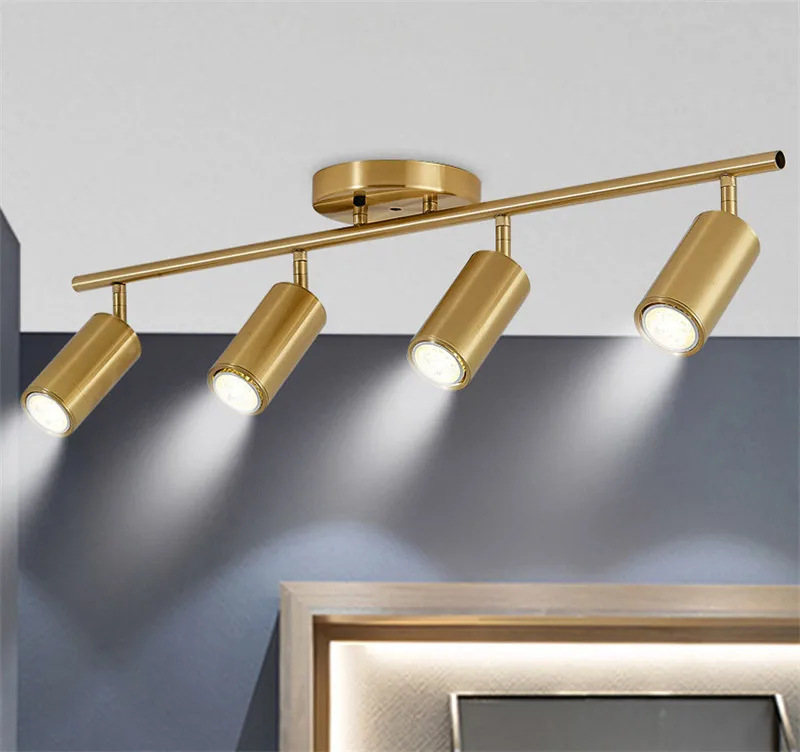 Modern Spotlights LED Lamp Pendant Light Gold Metal Suspension Light For Cloakroom Track Light