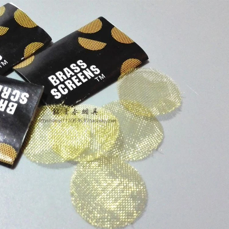 100 pack/lot Golden smoking pipe silver screens colander metal colander