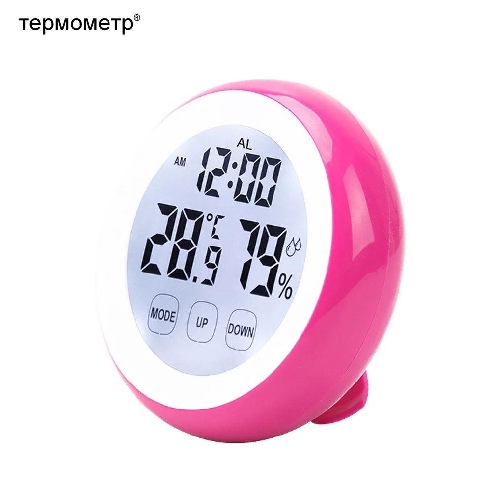 Big LCD Digital Desk Table Alarm Clock Thermometer Temperature Instruments Humidity Hygrometer Moisture Sensor Weather Station