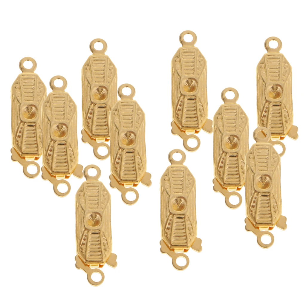 10pcs Metal Bracelet Necklace Jewellery Findings Connectors Box Clasps Buckles DIY Crafts Jewelry