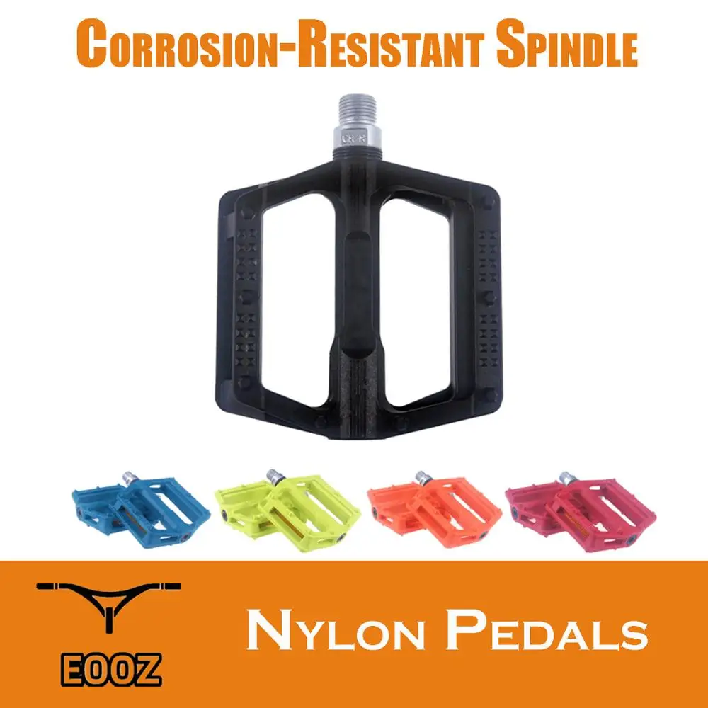 

MTB Bike Pedal BMX Bicycle Flat Pedals Nylon Fiber Non-slip DU Sealed Bearing Multi-Colors Ultralight 324g