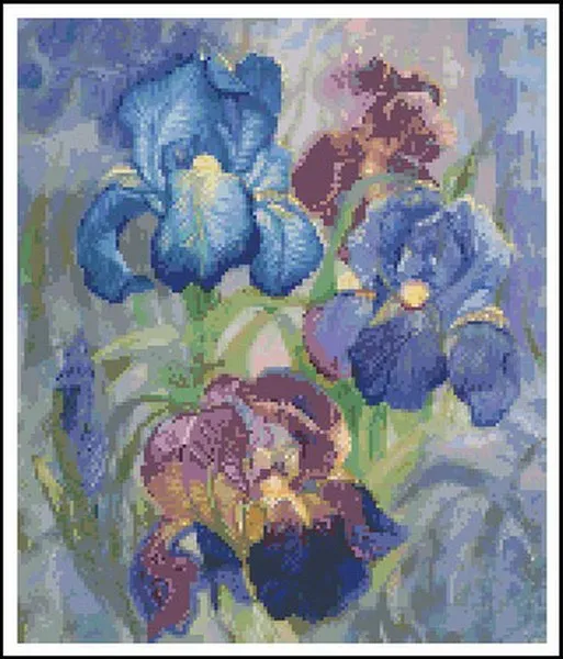 CS-850 cross stitch kit iris orchid elegant flower flowers.jpg