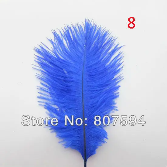 12 шт./лот, окрашенные из страусовых перьев, маленькие перья для дома, свадьбы, праздника, украшения для самодельного изготовления, Длина 15-20 см, IF003 - Цвет: royal blue