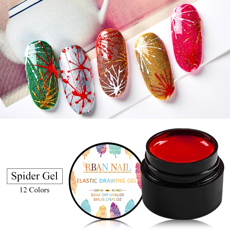 

UV Elastic Nail Gel Liner Nail Gel Polish Creative DIY Web Gel Varnish Flower Drawing Color Painting Nail Tips Manicure Tool