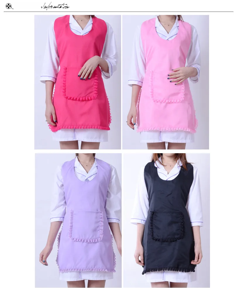 New Korean Women Apron Kitchen Cooking Work Apron Cotton Cafe Cleaning Restaurant Shoulder straps Aprons Bibs With PocketsNew Korean Women Apron Kitchen Cooking Work Apron Cotton Cafe Cleaning Restaurant Shoulder strap