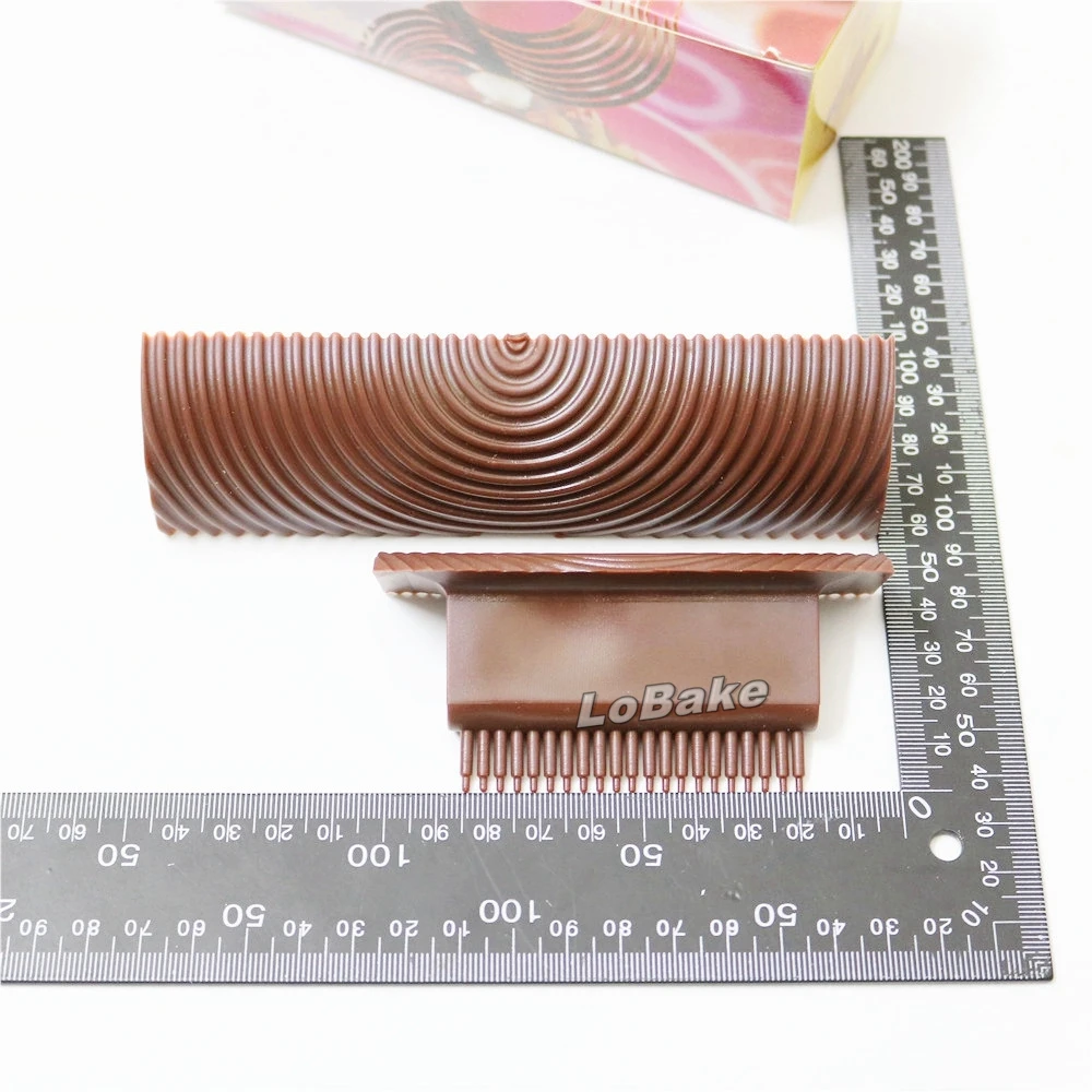 (2pcs/set) 2 sizes Round wood root pastry brushes decoration brush round shape stamp mold for diy chocolate cake pastry tools