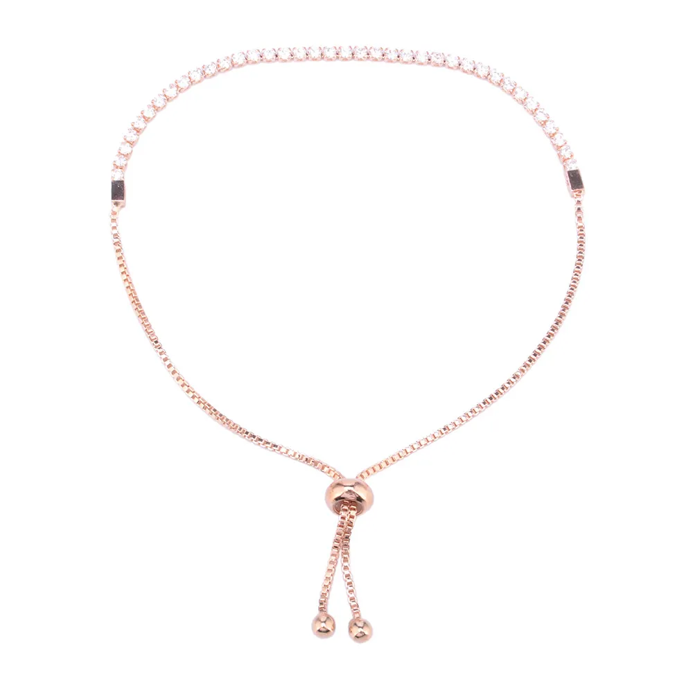 

susenstone Hot sale Adjustable Charm Women's Crystal Rhinestone Bracelet Bangle Bling Wristband Chain Women Jewelry Gift