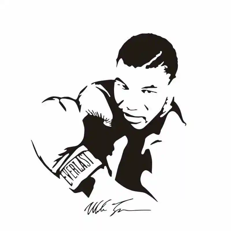 Боксерская Настенная Наклейка Mike Tyson кик боксер Игровые перчатки бесплатные