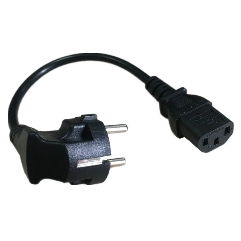 

0.2M C13 IEC320 To European 2 Pin Round AC EU Plug Power Cable Lead Cord PC European EU AC power extension cord C13 Female Plug