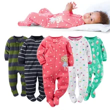 2016 new baby girl clothes , soft fleece kids one pieces Jumpsuits Pajamas newborn infant girl boys clothes baby costumes bebes
