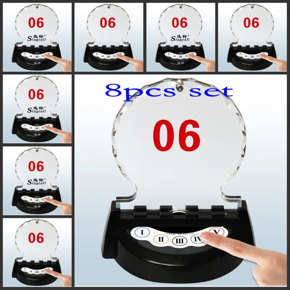 

Table-card call button with monochromatic lamp,users-difined 5 buttons, restaurant/bank/office/factory waterproof pager, 8pcs