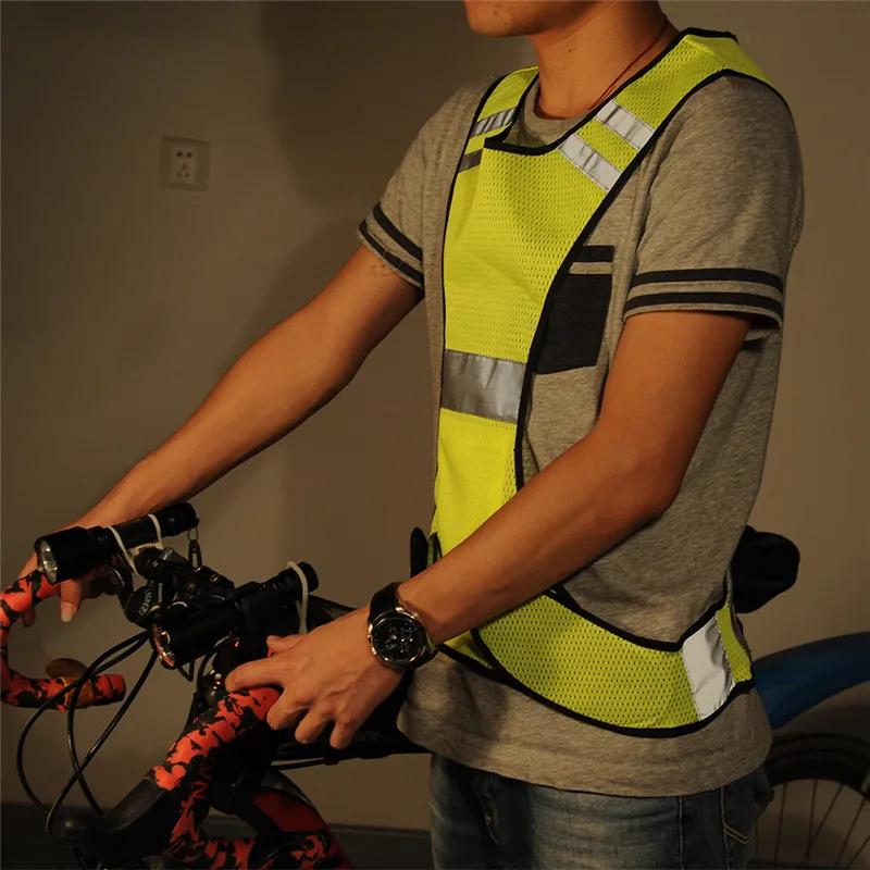 RIDECYLE Bike Vest Reflective Cycling Bike Bicycle Vest Sleeveless Night Running Security Riding Outdoor Protection