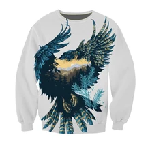 3D  Printed Eagle Hoodie Sweatshirts Men Teens Boys Girls Tracksuits Ulzzang Long Sleeve Hipster Streetwear Sweatshirt Oversize