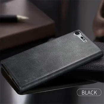 

High Quality Vintage PU Leather Back Cover Case For Sony Xperia XZ XZS XZ1 Compact Z5 Z5 Premium Z3 Soft Touch Luxury Back Cover