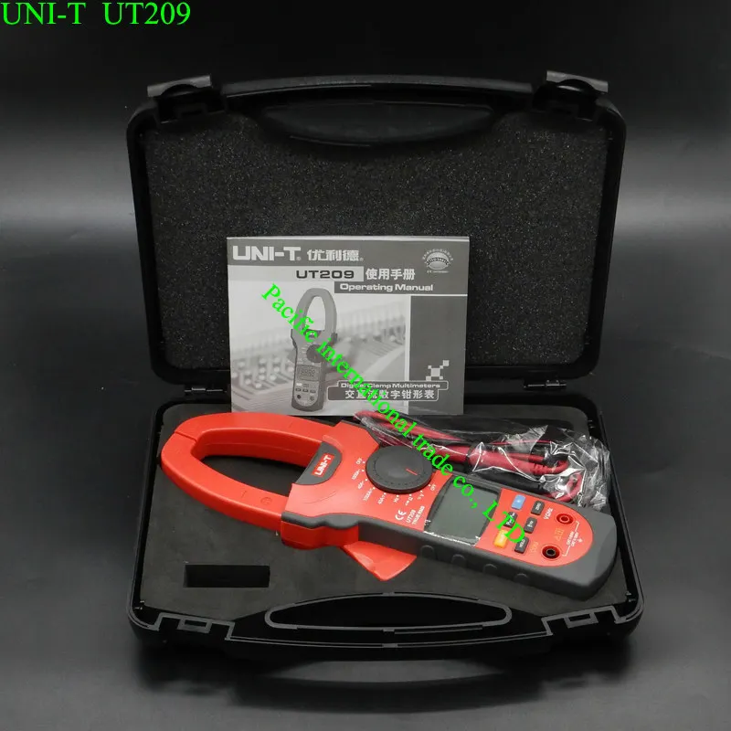 

Digital Clamp Meter Multimeter UNI-T UT209 True-RMS LCD Multifuction Ohm DMM DC AC Voltmeter AC Ammeter Data Hold With toolbox