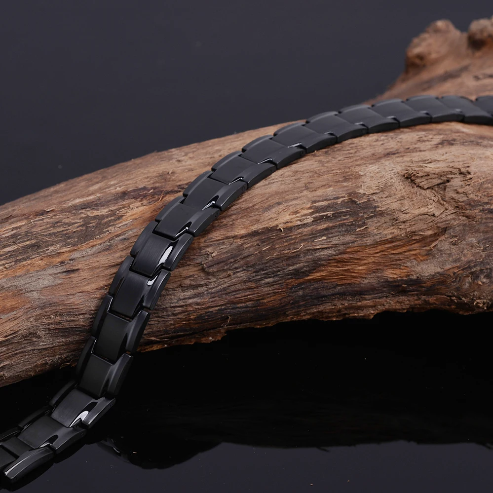 Черные мужские браслеты и браслеты из нержавеющей стали для мужчин, энергетический Магнитный мужской браслет, мужские ювелирные изделия в Корейском стиле, подарки