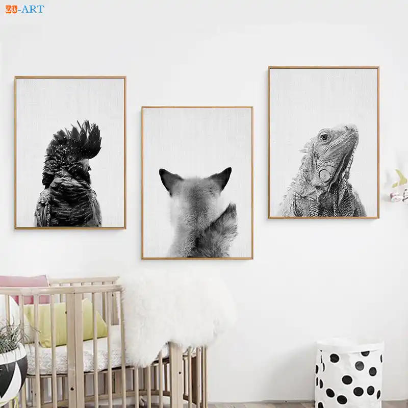Black White Atoo Print Poster Australian Animal Canvas