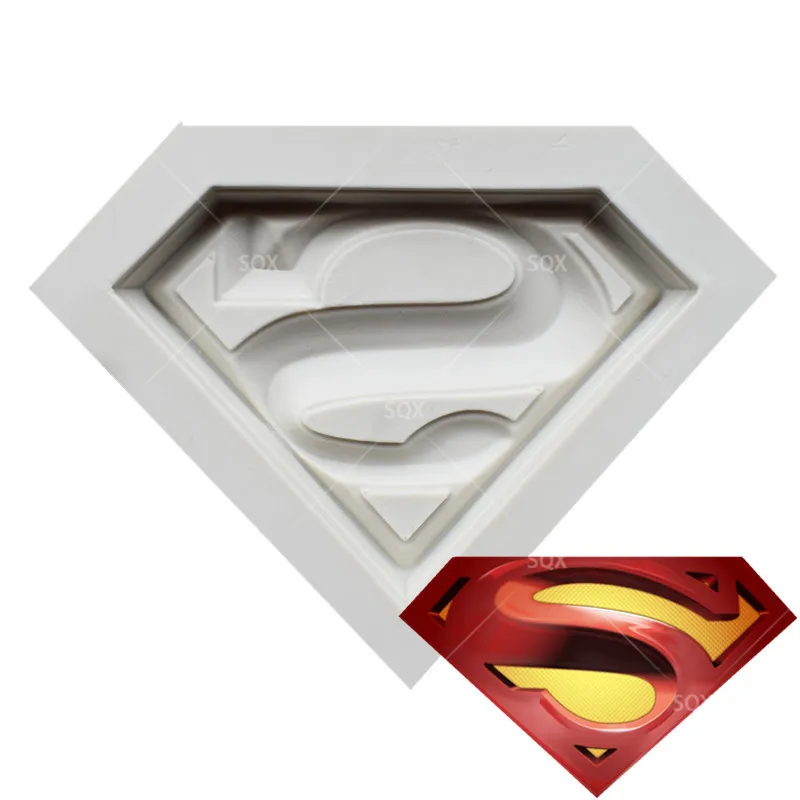 

Superman Hero Logo Shaped Silicone Fondant Mould Cake Decorating Baking Tools Kitchen Accessories SQ15250