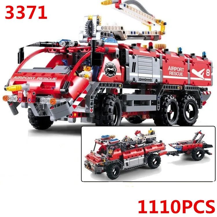 

42068 Airport Rescue Vehicle Fire car firefighter Model Building Blocks Bricks Kids DIY Gifts Toys 3371