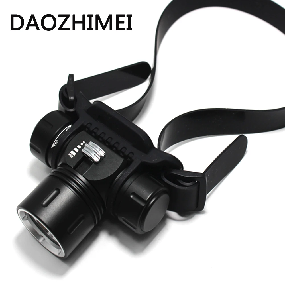 50 Meters Underwater Diving lights Lighting Headlights 6000 lumens XML L2 Led Scuba Dive