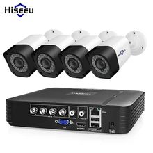 Hiseeu 4CH AHD CCTV камера системы 1.0MP 2MP ИК ночного видения домашняя наружная камера домашняя система видеонаблюдения комплект