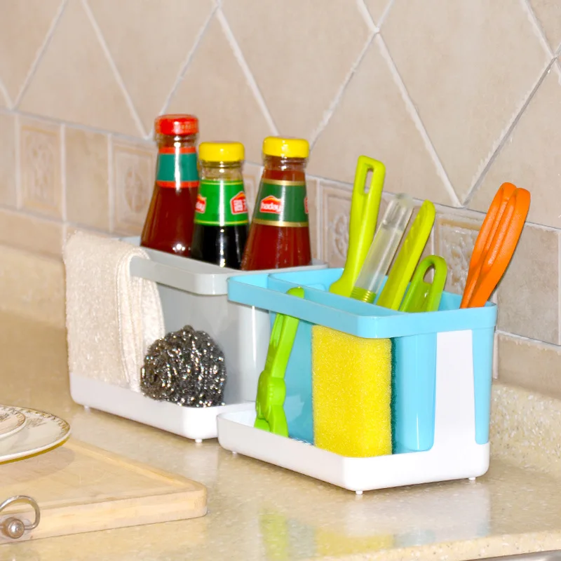 Кухонный органайзер для хранения стойка мыла губка держатель щетки раковина Caddy