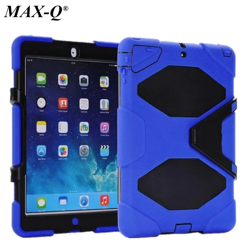 

New Version MAX-Q Hybrid Armor Waterproof Shockproof Dustproof Kids Safe Stand silicon Case for ipad5 Cover For ipad Air Shell