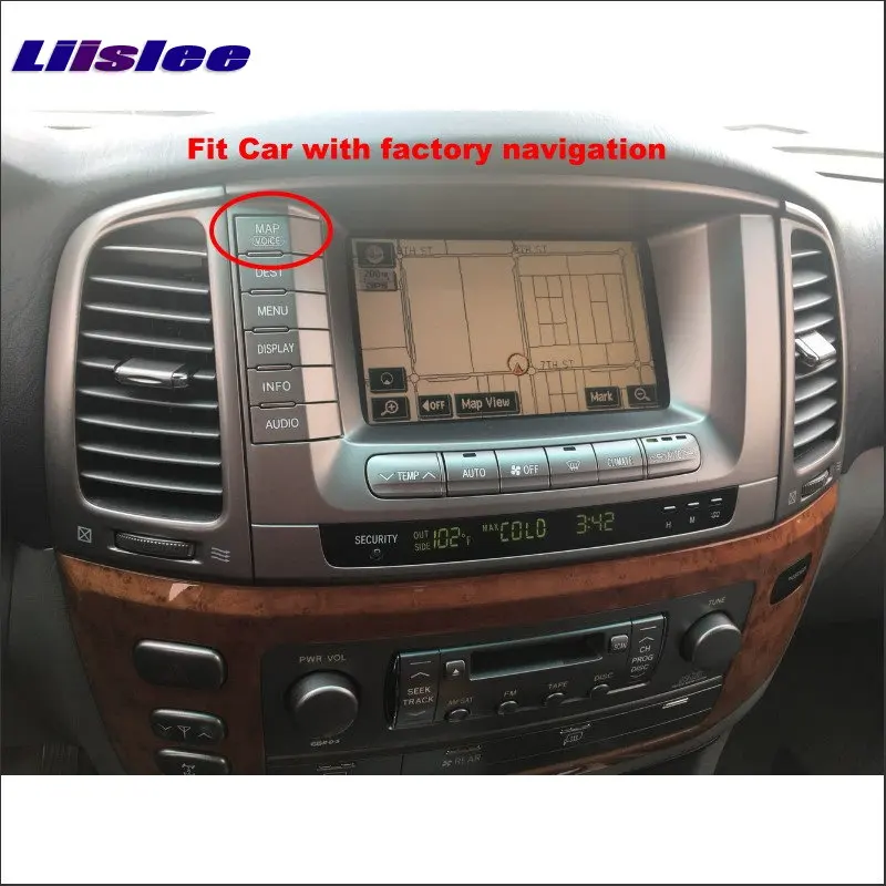 Discount Liislee Car Android GPS Navigation System For Toyota Land Cruiser 100 / For Lexus LX 470 - Radio Stereo Multimedia No DVD Player 4