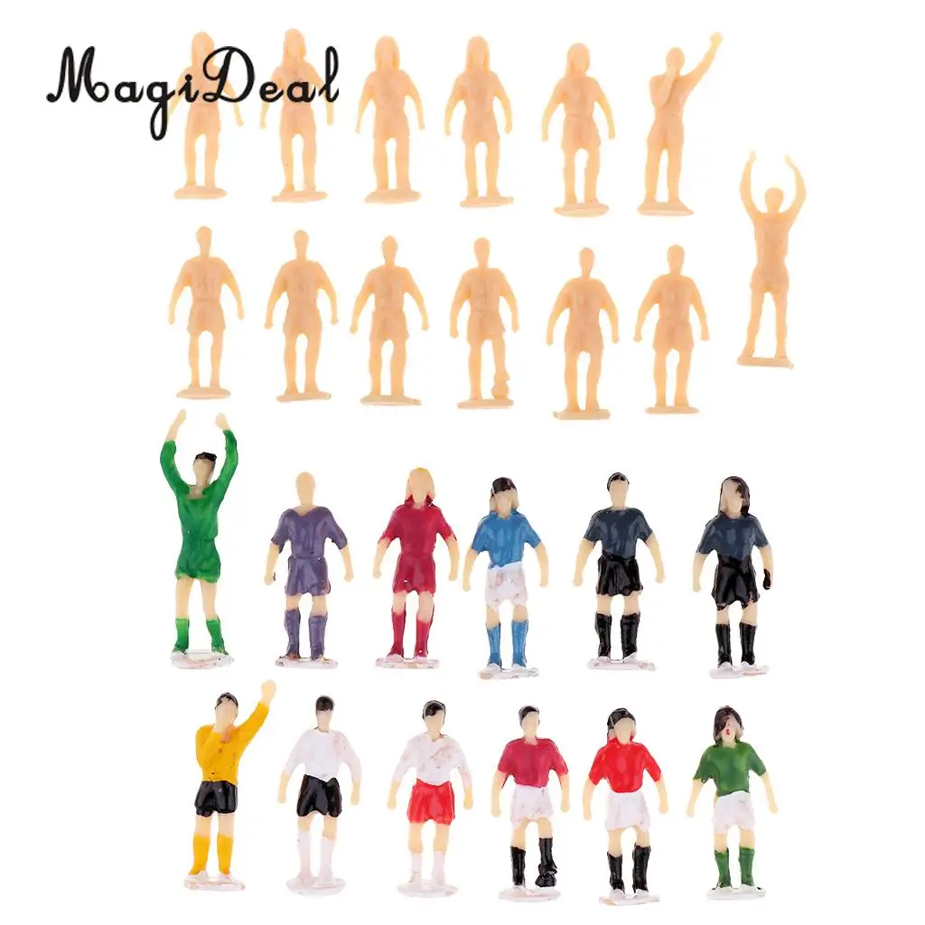 12Pcs 1/87 Scale Miniature Soccer Football Player Figure People Figurine HO OO Layout Scenery 