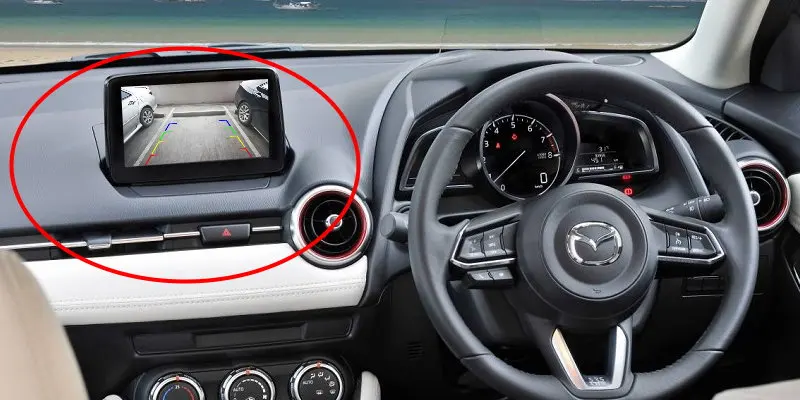 Видео вход Переключатель RCA адаптер конвертер-соединитель провода кабель для Mazda 2 Demio DJ~ камера заднего вида