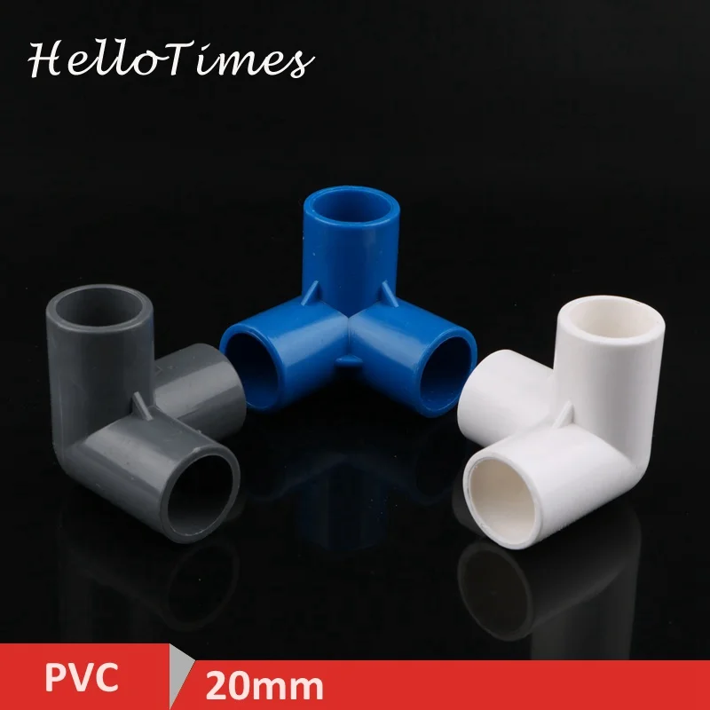 

2pcs 20mm PVC Pipe Connector 3 Way Stereo Joints Three-dimensional Connector Water Pipe 3D DIY Joints