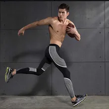 Для мужчин спортивные gymming Высокая Талия быстрый сухой тренировки Push Up леггинсы Бодибилдинг работает тонкий Фитнес yogaing Shaper Костюмы Брюки для девочек