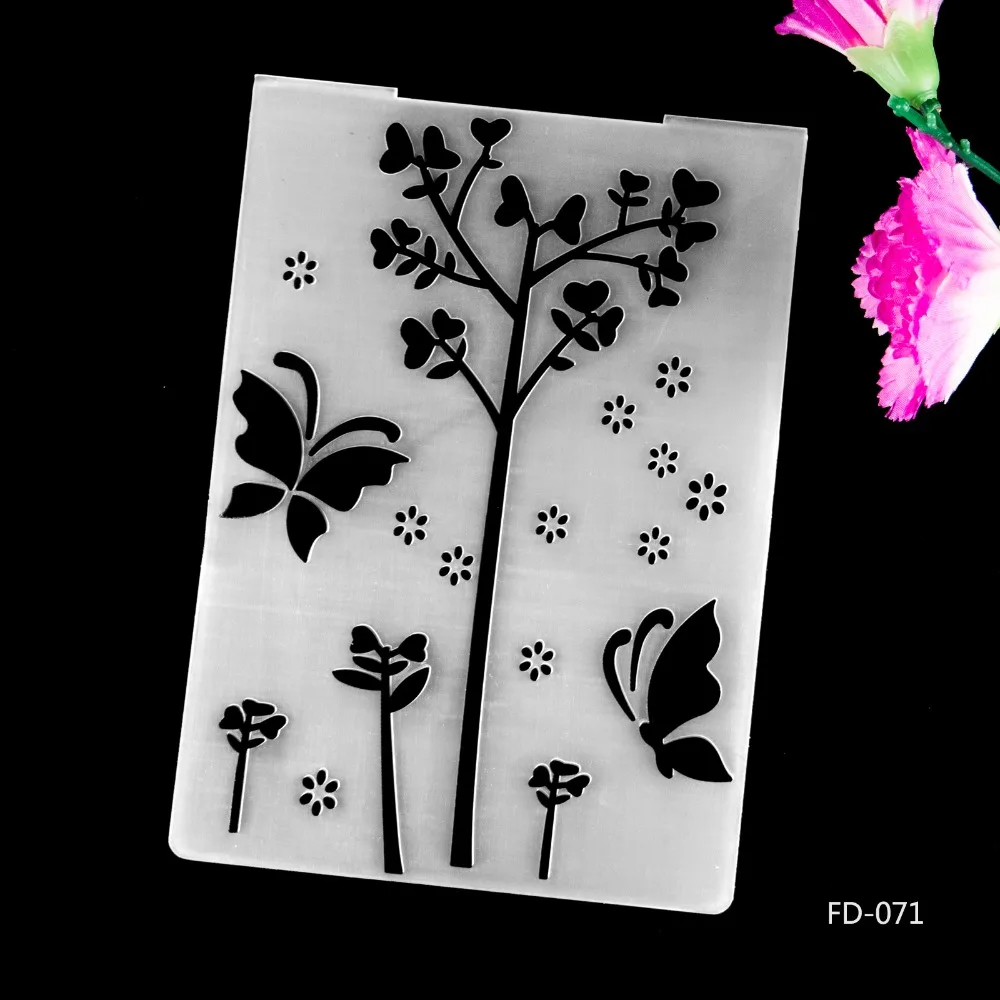 

2017 New Arrival Scrapbook Butterfly and plants design DIY Paper cutting dies SCRAPBOOKING PLASTIC EMBOSSING FOLDER