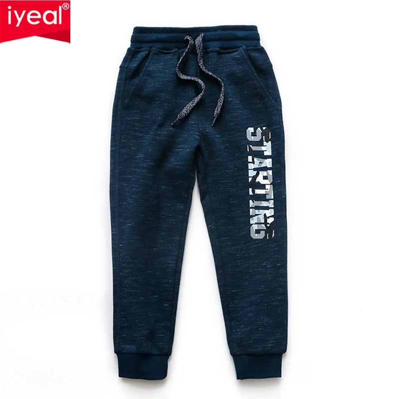 

IYEAL Boys Pants Cotton Casual Letter Printed Kids School Long Pants 2018 New Spring Autumn Sports Trousers for Boys 4-10 Years
