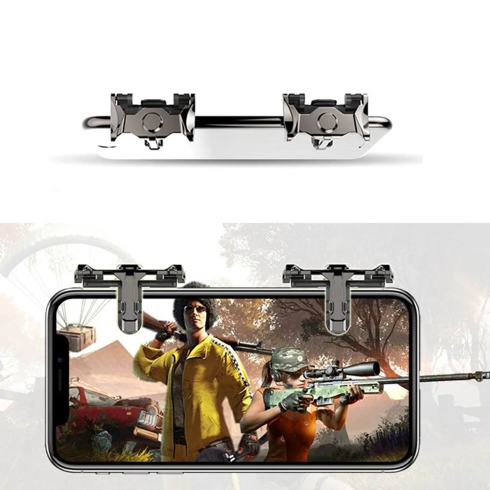  XBERSTAR 1Pair Phone Mobile PUBG Gaming Trigger Fire Button Handle L1R1 Shooter Controller For iPho