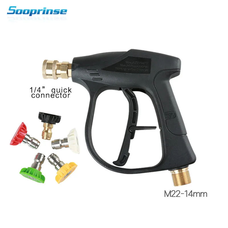 Lavadora de Alta Espuma com M22-14 4000psi para Karcher Sooprinse Pressão Arma Espuma Lança Canhão Bico Rosca Lavagem Limpeza Carro 9 4000psi para karcher lavagem limpeza carro