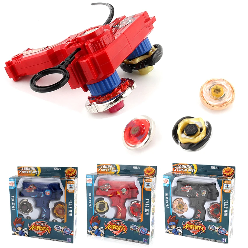 Bey blade металл Фьюжн-игрушки для продажи спиннинг Топы beyblade Набор игрушек, игрушечный гироскоп с двумя пусковыми установками, ручной Спиннер металлические Топы