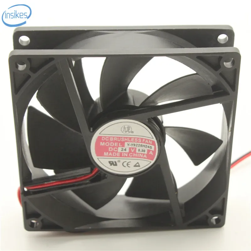 

YY9225H24S Power Supply Inverter Cooling Fan DC 24V 6.72W 0.3A 4100RPM 9cm 9225 92*92*25mm 2 Wires